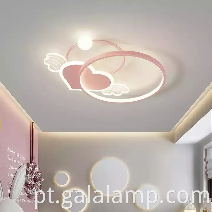 Luz de teto led rosa elegante para decoração de casa moderna